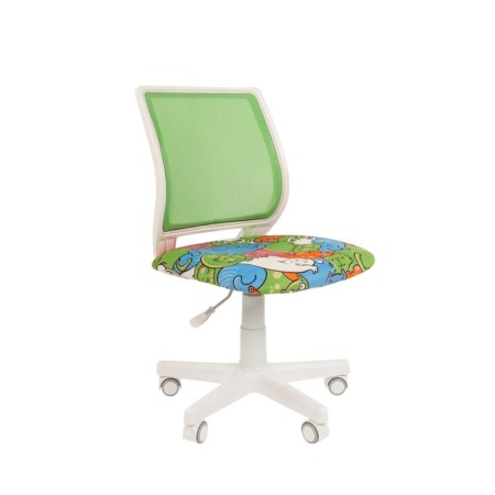 Children's chair "Chairman Kids" 112 fabric "cats", white plastic