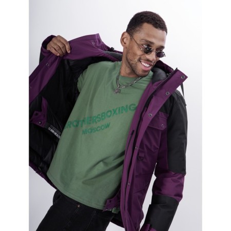 Ski jacket men, size 56, purple color-17