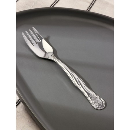 Dining Baby fork "Lyovushka", h = 16 cm, thickness 1.2 mm, silver color