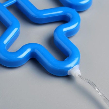 LED figure "Snowflake" 30 cm, plastic, 220 V, glow of blue-3