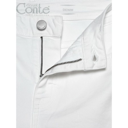 Jeans shortened female Conte Elegant Straight Leg, size m, color White-8