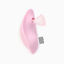 Clital vibrator in panties, with a vacuum-wave stimulant, PDU, ZU USB, pink