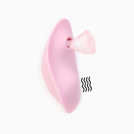 Clital vibrator in panties, with a vacuum-wave stimulant, PDU, ZU USB, pink