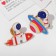Set of icons (2 pcs.) "Cosmonauts", colored in gold