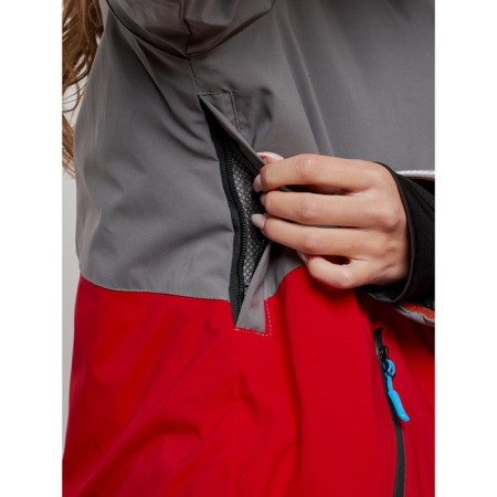 Ski jacket women's winter, size 58, red color-12