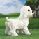 Garden figure "Terrier" White, 22x13x22cm