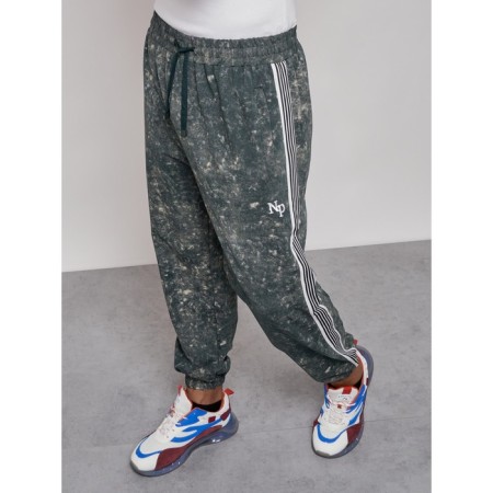 Joggers male, size 48, green color-12