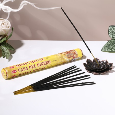 Incense hem "Money house hexa Cash House", 20 wands in packaging, hexagon