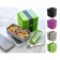 Square lunch-box, black, 1.7 liters