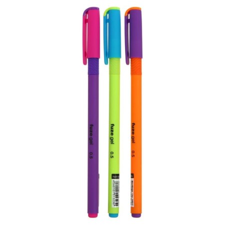 Gel handle Berlingo Fuze Gel, 0.5 mm, black, MIX case-1