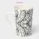 Porcelain shade mug "Mandala", 380 ml, black pattern