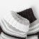 Baby mittens double, gray color, size 12