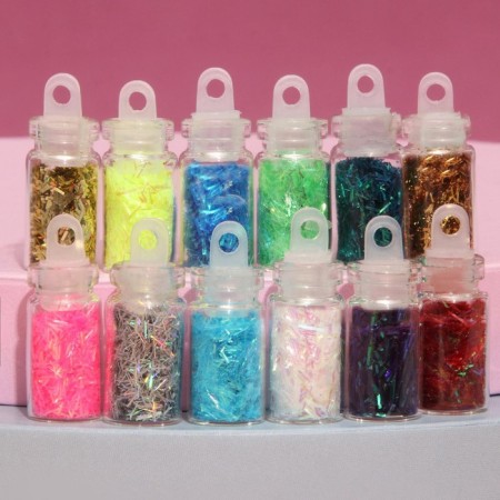 Jerk for decor, 12 bottles, multi -colored
