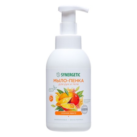 Soap "Synergetic" juicy mango, 500 ml