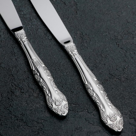 Tree knife "Troika", h = 21.5 cm, total 2 mm, silver color-1