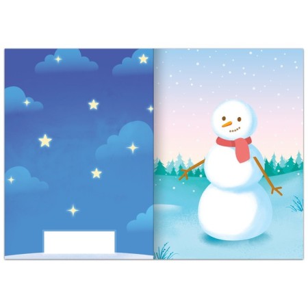 Magic pictures "Snowman. Glums in the dark ”, 4 applications, 12 p.-1