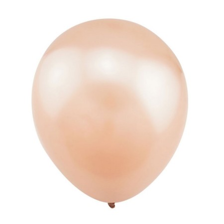 Latex ball 12 "Metal, pink gold, set of 5 pcs.