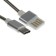 Type -C cable - usb, 2.1 a, metal braid, 1 meter, silver