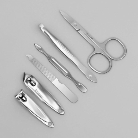Manicure set "Paris", 6 items, in a case, a drawing mix-5