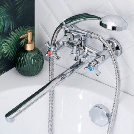 BUNE BAUU BA5333-4-B723-C018 bath, pour 322 mm, shower set, brass, chrome-2