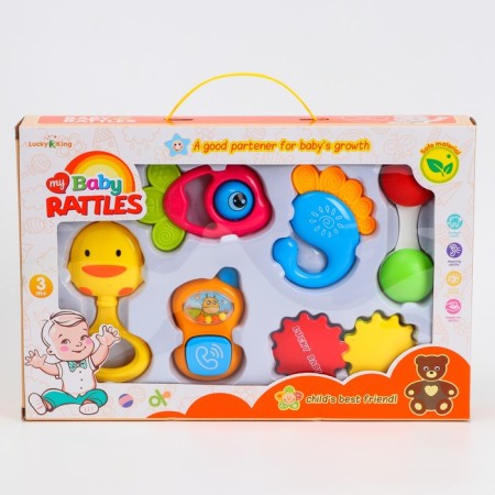 Set of rattles "Happy Baby 2", 6 pcs, Gift box-10