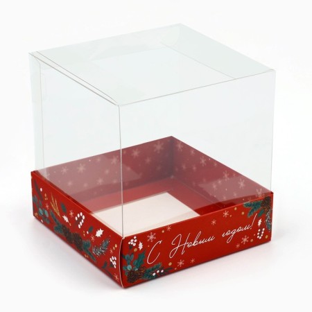 Box for confectionery "New Year moments", 10 x 10 x 10 cm, New Year-1