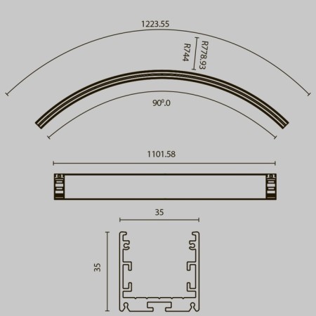 Components for LED strip LED Strip Alm-3535R-B-EX-90 ° -1.5M-8