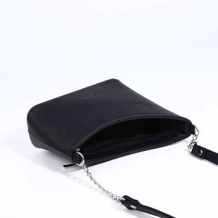 Cross-Bodi Bag "Olivi" on lightning, external pocket, black color-4