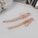 Invisible hair "Gloria" (set 2 pcs) heart, 6 cm, pink gold