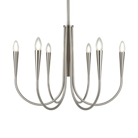 Suspended lamp Freya Fr5253PL-06N Branches, 625x625x1100 mm, E14, 6x40W, Nickel color-4