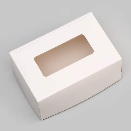 The box is folding, with a window, white, 15 x 10 x 7 cm-2