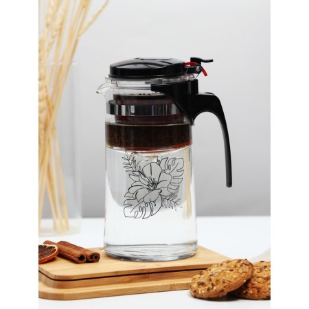 Teapot after a glass of Glass Dear Flowers, 900 ml-4