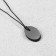 Pendant "Cut", shungite, small, oval, 2x3 cm