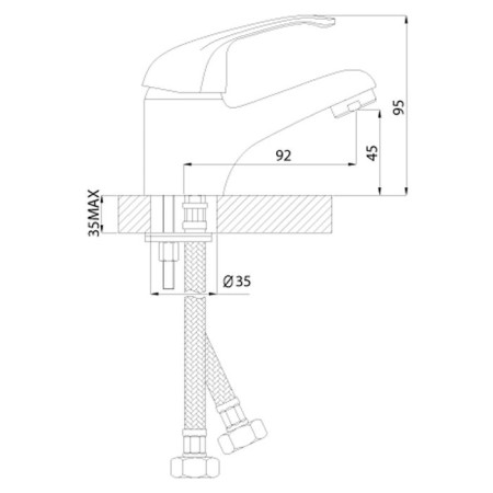 Rossinka A35-11 washbasin mixer-1