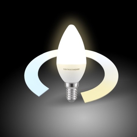Smart LED lamp Elektrostandard, 37x37x113 mm, 5W, E14, 500LM, 3300/4200/6500K