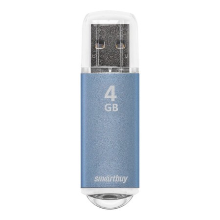 Flash drive Smartbuy V-Cut, 4 GB, USB 2.0, th Up 25 MB/s, PLO up to 15 Mb/s, blue