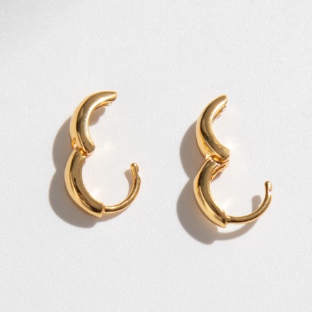 Xuping-ring earrings volume, d = 1.1 cm, color gold-2