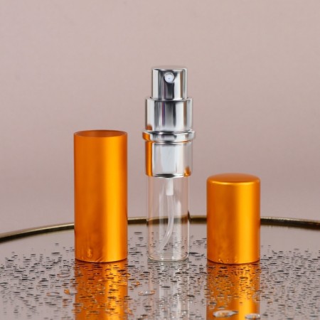 Perfume bottle, with a spray, 10 ml, golden color-5