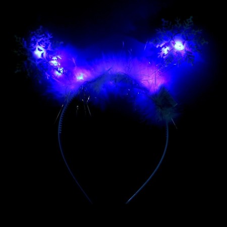 New Year's carnival rim "Snowflake 2" with blue diodes, for the New Year-4