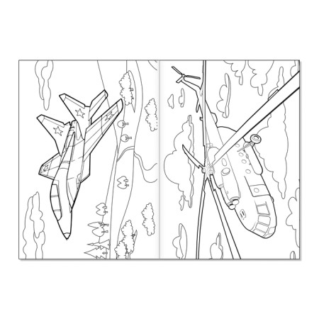 Coloring "combat aircraft", A5, 12 p.-1