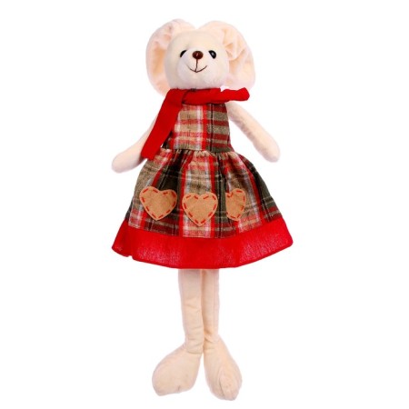 Soft toy "Zazyusha in a dress", species mix