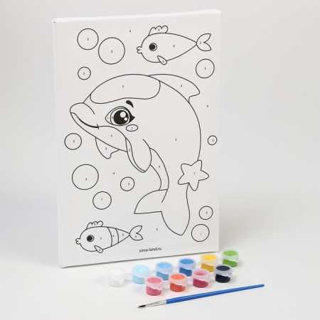 Picture on numbers for children "Baby-delin", 20 x 30 cm-3