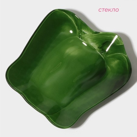 Glass Serving shares "Pepper", 16 × 15 cm, green color-1