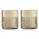 Set of low glasses, brown color, 330 ml