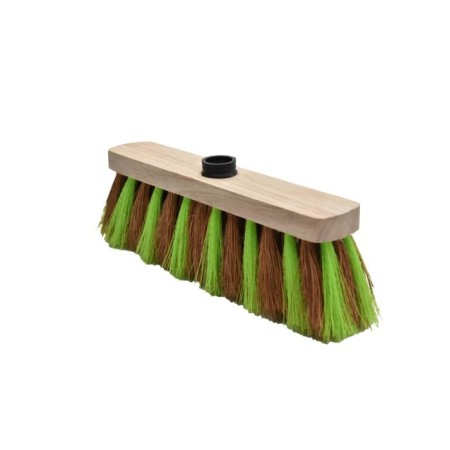 Street wooden brush, coconut and plastic bristles, mix-4