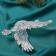 Christmas tree decoration "Magic pigeon" 11x2 cm, transparent