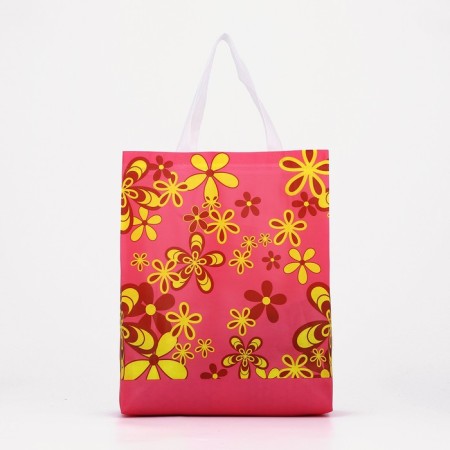 Household bag without fastening, pink color-1