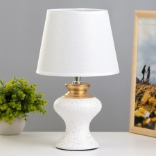 Alena desktop lamp E14 40W White-Zoloto 23x23x35 cm Risalux