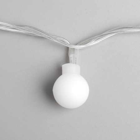 Garland “thread” 5 m with nozzles “White Balls”, IP20, transparent thread, 20 LED, glow of multi (RG/RB), blinking, 220 V-3