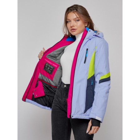 Ski jacket women's winter, size 46, purple color-8